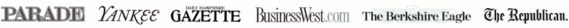 logos for Parade,Yankee,Hampshire Gazette,BusinessWest,Berkshshire Eagle,Rebublican